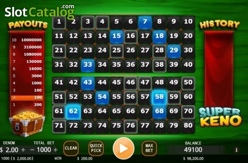 Super Keno Free Slot Demo v1.0 screenshot 1