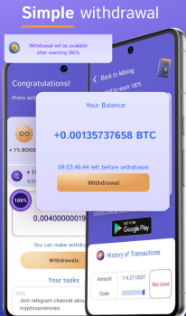 Airdrop Bitcoin Miner App Download for Android v1.0 screenshot 3