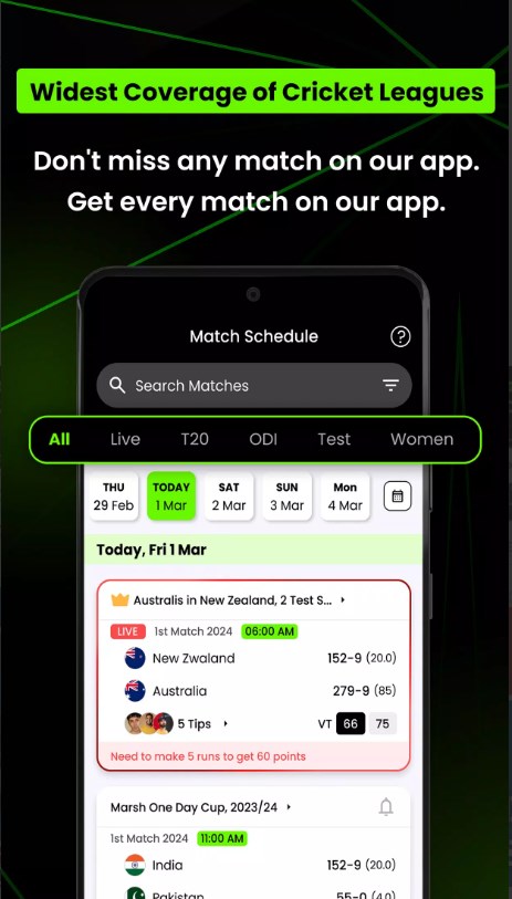 AllCric Cricket Score App for Android DownloadͼƬ1