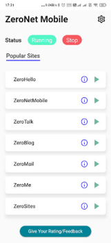 ZeroNetX Web3.0 Peer2PeerSites app download latest version v0.9.3 screenshot 1