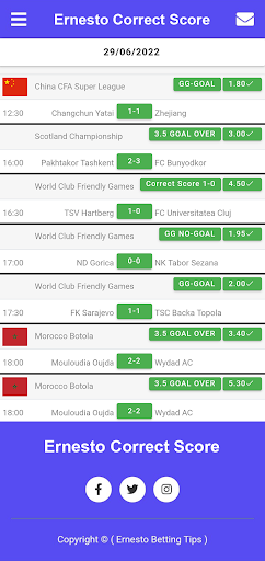 Ernesto Correct Score app download latest version