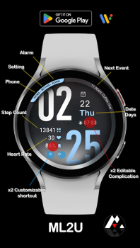 ML2U 93 Watch Face app download latest version v1.0.0 screenshot 1