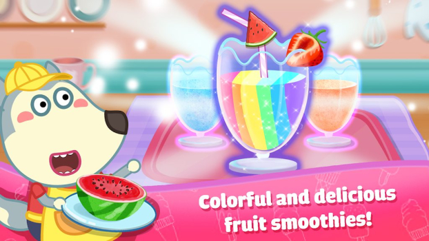 Wolfoo Ice Cream Shop Dessert Apk Download for Android v1.1.2 screenshot 1