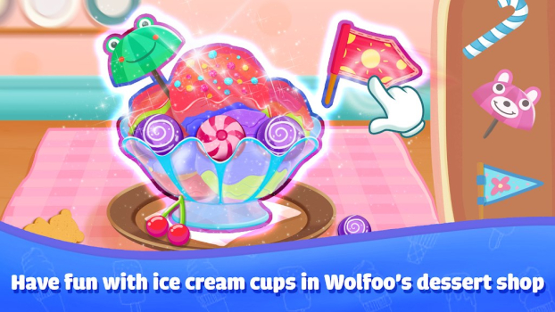 Wolfoo Ice Cream Shop Dessert Apk Download for Android v1.1.2 screenshot 4