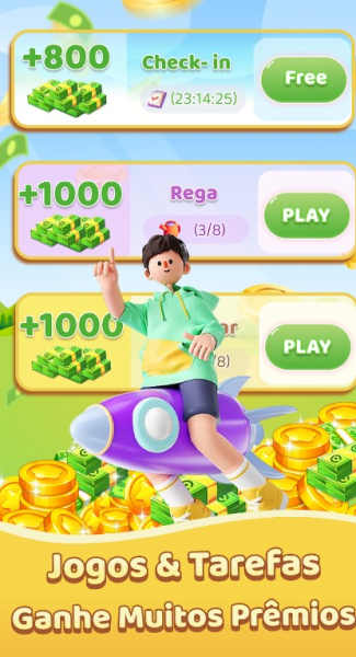 Colha Agora Ganhe REAIS mod apk Unlimited gold coins and banknotes