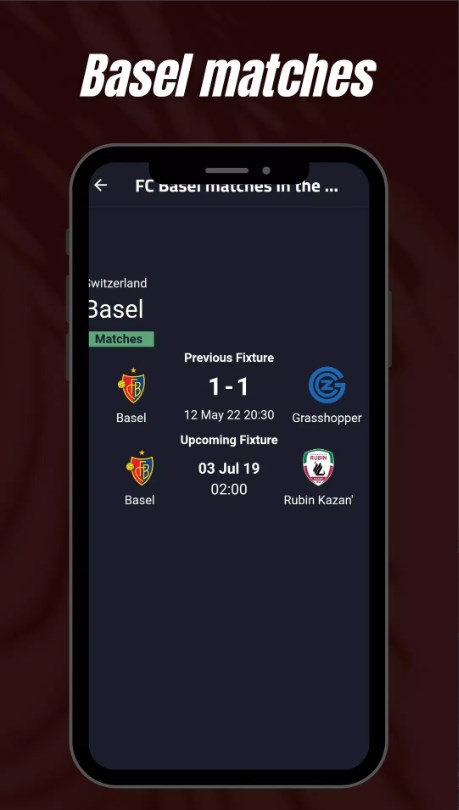 Basel matches App for Android Download