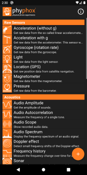 phyphox app android 1.2.0 Latest Version v1.2.0 screenshot 1