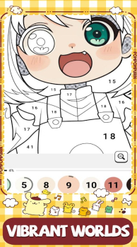 Anime Digital Coloring Game Apk Download for Android v2.0 screenshot 1