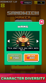 SandWich Master mod apk Unlimited gold coins and diamonds v1.3 screenshot 1