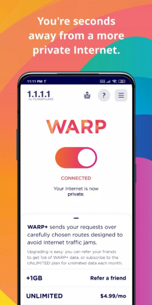 1.1.1.1 warp+ unlimited key APK