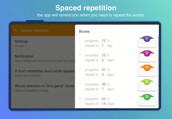 Flashcards: learn languages
