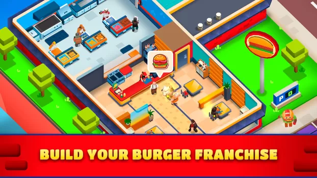 Idle Burger Empire Tycoon MOD APK (Free purchase, Unlimited money) v1.17 screenshot 1