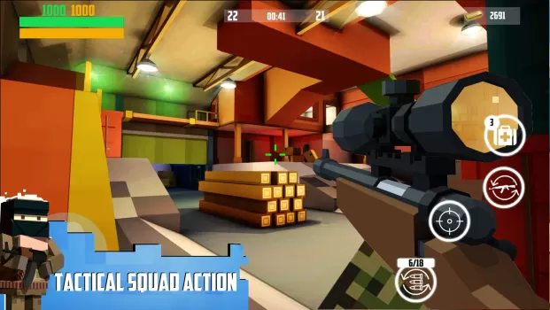 Block Gun 3D MOD APK (Remove ads, Unlimited money, Weak enemy) v9.8 screenshot 4