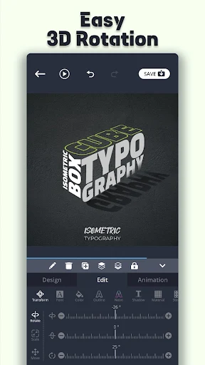 TENADA: 3D Animated Text Art