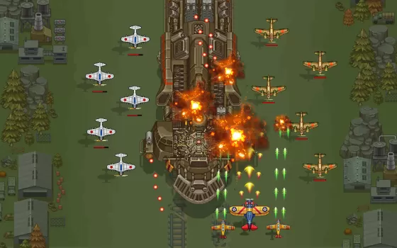 1945 Air Force: Airplane games MOD APK (God Mode) v13.74 screenshot 16