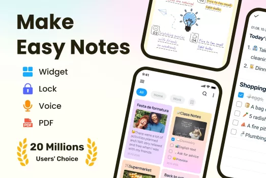 Easy Notes - Note Taking Apps MOD APK (Unlocked, VIP) v1.2.66.0920 screenshot 1