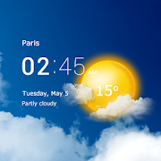 Transparent clock and weather MOD APK