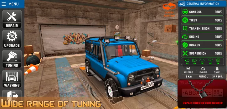 Russian Car Driver Uaz Hunter MOD APK (Unlimited money, Mod Menu, Unlimited) v0.9.99 screenshot 20