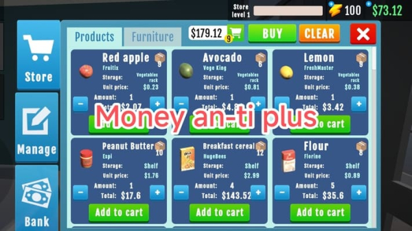Supermarket Manager Simulator