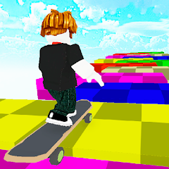 Skateboard Obby Racing Parkour MOD APK (Remove ads, Mod speed)