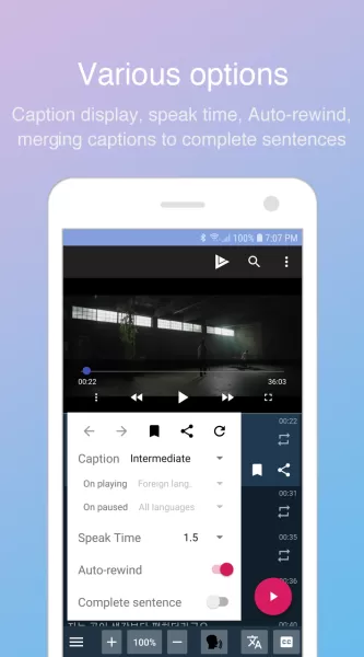 LingoTube dual caption player