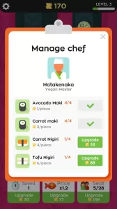 Sushi Bar Idle MOD APK (Free purchase) v2.8.4 screenshot 3