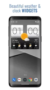 Sense V2 Flip Clock & Weather MOD APK (Unlocked, Premium) v7.09.0 screenshot 1