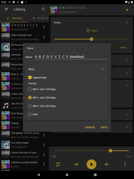 Reverse Music Player