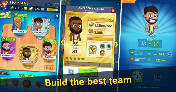 Idle Five Basketball tycoon MOD APK (Unlimited money, Free purchase, Mod speed) v1.40.1 screenshot 2