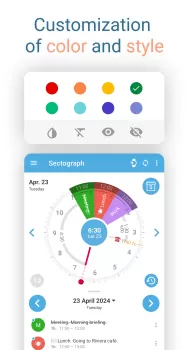 Sectograph. Day & Time planner MOD APK (Unlocked, Pro) v5.29 screenshot 3