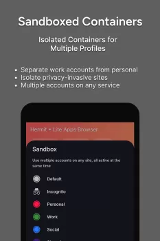 Hermit — Lite Apps Browser MOD APK (Unlocked, Premium) v27.0.0 screenshot 2