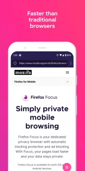 Firefox Focus: No Fuss Browser MOD APK (Remove ads, Optimized) v125.0 screenshot 4